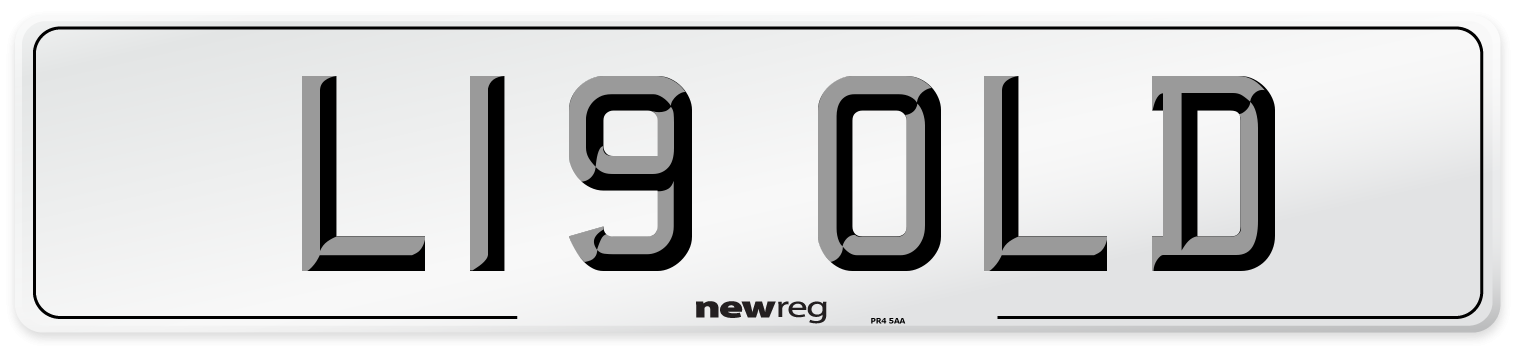 L19 OLD Number Plate from New Reg